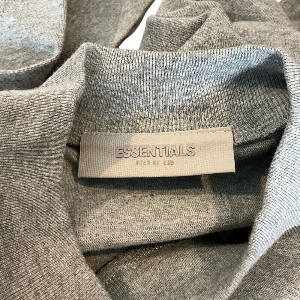 Fear of God Essentials 1977 Long Sleeve Shirt Size M Dark Oatmeal Pullover - Picture 6 of 8